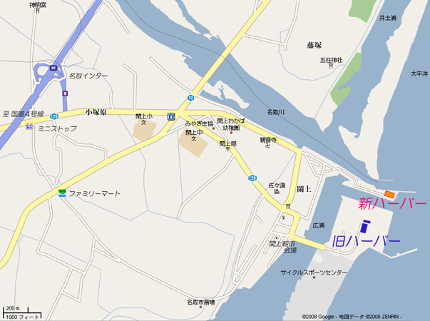 新ハーバー&旧ハーバー地図